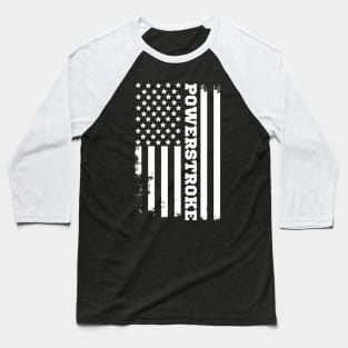 Power Stroke American Flag Baseball T-Shirt